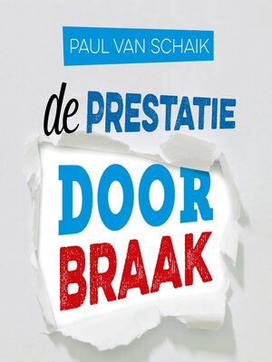 cover image of De prestatiedoorbraak